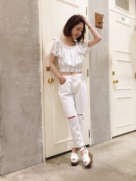 「snidel」｜anna kuwayamaさん（レディース・156cm）の春コーディネート