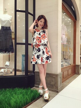 「おめかしコーデ」｜anna kuwayamaさん（レディース・156cm）の春コーディネート