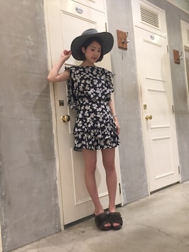 「snidel」｜「アイテム（ワンピース/ドレス）」を使った、anna kuwayamaさん（レディース・156cm）の夏コーディネート