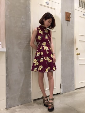 「snidel」｜「アイテム（ワンピース/ドレス）」を使った、anna kuwayamaさん（レディース・156cm）の夏コーディネート