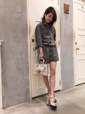 「snidel」｜「アイテム（バッグ）」を使った、anna kuwayamaさん（レディース・156cm）の夏コーディネート