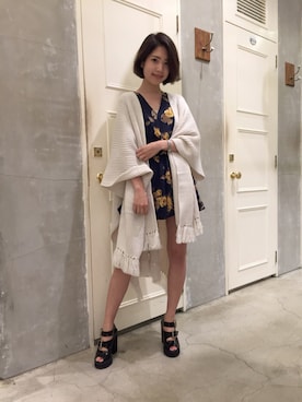 「snidel」｜「アイテム（ジャケット/アウター）」を使った、anna kuwayamaさん（レディース・156cm）の夏コーディネート