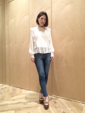 「snidel」｜anna kuwayamaさん（レディース・156cm）の冬コーディネート