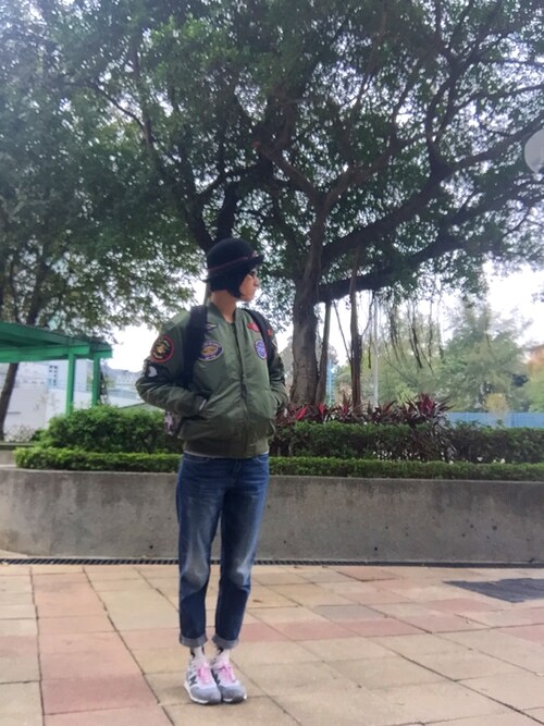 Winnie Kwong｜Alpha IndustriesのOuterwearを使ったコーディネート WEAR