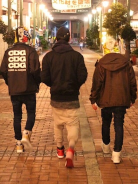 「Bape」｜「アイテム（ナイロンジャケット）」を使った、ひろとさん（メンズ・175cm）の秋コーディネート