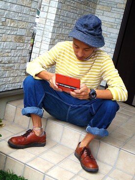 「ペインターパンツ」｜「アイテム（福袋/福箱）」を使った、bukowskiさん（メンズ・170cm）の秋コーディネート