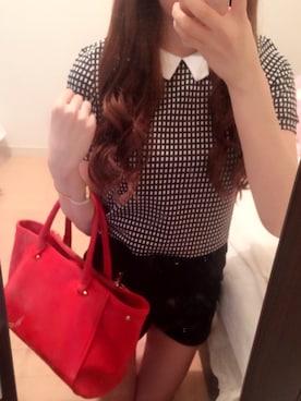 「MINIMUM（ミニマム）のアイテム（ハンドバッグ）」を使った、emiri ☺︎さん（レディース・166cm）の夏コーディネート