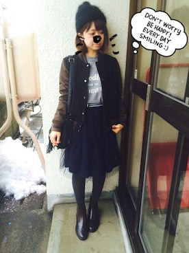 「MINIMUM（ミニマム）のアイテム（トップス）」を使った、かなさん（レディース・151cm）の冬コーディネート