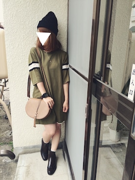 「SEVENDAYS=SUNDAY（セブンデイズサンデイ）のアイテム（チュニック）」を使った、かなさん（レディース・151cm）の秋コーディネート