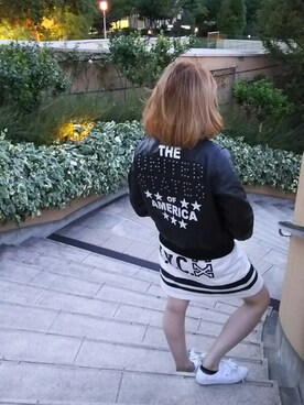 「アイテム（MA-1）」を使った、HYOGOさん（レディース・155cm・20代）の夏コーディネート