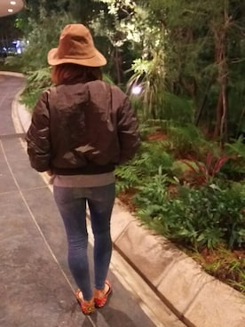 「アイテム（MA-1）」を使った、HYOGOさん（レディース・155cm・20代）の秋コーディネート