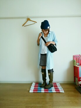 「BORNY（ボルニー）のアイテム（トップス）」を使った、sayさん（レディース・160cm）の秋コーディネート
