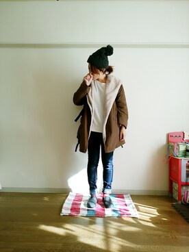 「ハグマグ」｜「アイテム（その他アウター）」を使った、sayさん（レディース・160cm）の冬コーディネート