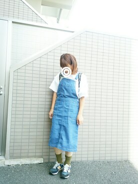 「ハグマグ」｜「アイテム（オールインワン・サロペット）」を使った、sayさん（レディース・160cm）の夏コーディネート