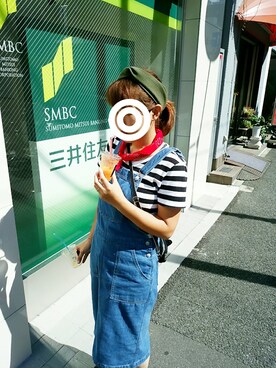 「ハグマグ」｜「アイテム（オールインワン・サロペット）」を使った、sayさん（レディース・160cm）の夏コーディネート