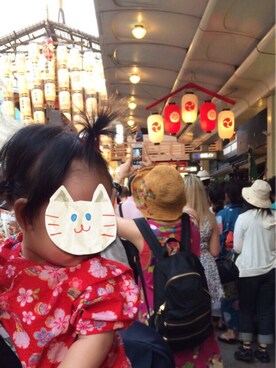 「赤ちゃん」｜「アイテム（フィギュア）」を使った、のの＊Kさん（キッズ・70cm）の夏コーディネート