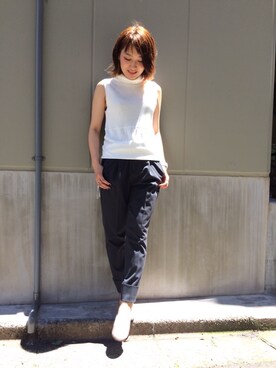 「Devinette」｜「アイテム（パンツ）」を使った、misako.mさん（レディース・158cm）の夏コーディネート