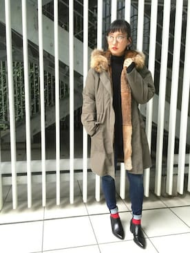 「TATRAS CONCEPT STORE（タトラスコンセプトストア）のアイテム（パンツ）」を使った、ホーリーさん（レディース・162cm）の秋コーディネート
