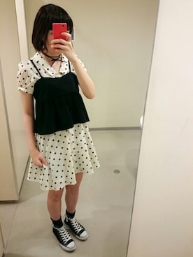 「3can4on（サンカンシオン）のアイテム（キャミソール）」を使った、のいちゃんさん（レディース・167cm）の夏コーディネート