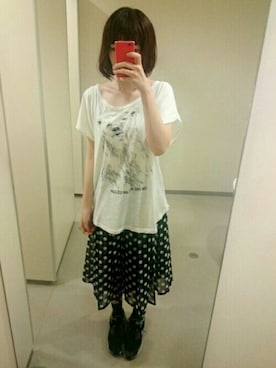 「サブカル女子」｜「アイテム（スニーカー）」を使った、のいちゃんさん（レディース・167cm）の夏コーディネート