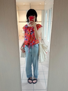「スボーツミックス」｜「アイテム（サンダル）」を使った、のいちゃんさん（レディース・167cm）の夏コーディネート