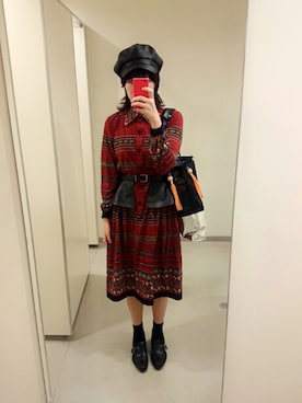 「ぺプラム」｜「アイテム（その他）」を使った、のいちゃんさん（レディース・167cm）の冬コーディネート