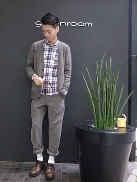 「DIGAWEL（ディガウェル）のアイテム」を使った、greenroomさん（メンズ・178cm）の秋コーディネート