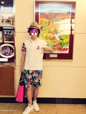 「TOMMY（トミー）のアイテム（スニーカー）」を使った、RYOさん（メンズ・180cm）の夏コーディネート