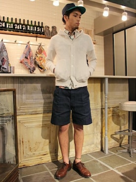 「EDIFICE（エディフィス）のアイテム（キャップ）」を使った、417 by EDIFICE新宿店さん（メンズ・178cm）の春コーディネート