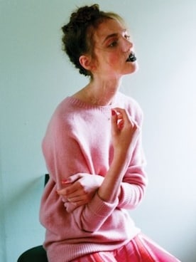 「ピンクニット」｜sakisさん（レディース・164cm）の冬コーディネート