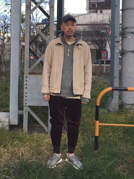 「MARNI（マルニ）のアイテム（帽子）」を使った、K27Tさん（メンズ・185cm）の冬コーディネート