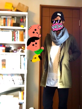 「寒い」｜「アイテム（モッズコート）」を使った、よーたさん（メンズ・182cm）の秋コーディネート