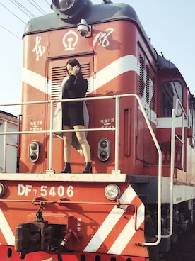 「uniのアイテム」を使った、unioneさん（レディース・164cm）の冬コーディネート