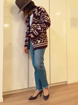 「rag & bone（ラグアンドボーン）のアイテム（帽子）」を使った、miiiさん（レディース・152cm）の秋コーディネート