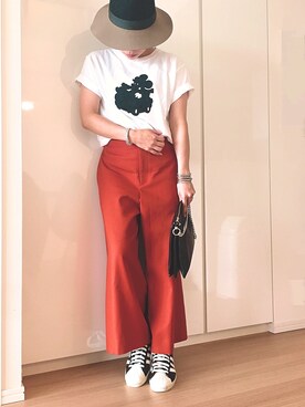 「rag & bone（ラグアンドボーン）のアイテム（帽子）」を使った、miiiさん（レディース・152cm）の夏コーディネート