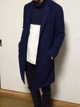 「ADPOSION（アドポーション）のアイテム（ジャケット/アウター）」を使った、D.A.I.K.Iさん（メンズ・173cm）の冬コーディネート