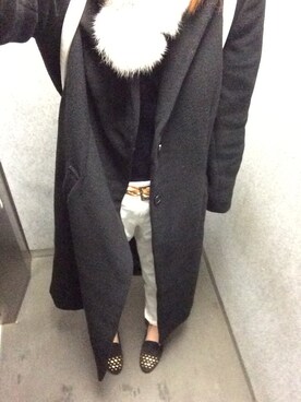 「HERE'S（HERE'S）のアイテム（ジャケット/アウター）」を使った、ぼぼこさん（レディース・155cm）の冬コーディネート