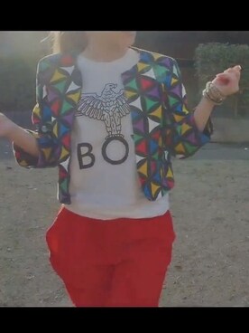 「JOYRICH（ジョイリッチ）のアイテム（その他アウター）」を使った、KEYさん（レディース・157cm）の春コーディネート