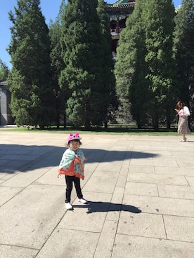 「H&M（エイチ・アンド・エム）のアイテム（キャップ、ピンク系）」を使った、linCさん（レディース）の秋コーディネート