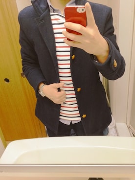 「UNITED ARROWS（ユナイテッドアローズ）のアイテム（その他トップス）」を使った、井川隆一さん（メンズ・170cm）の冬コーディネート