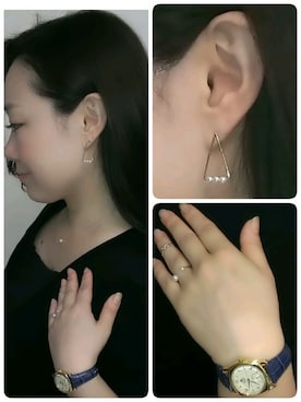 美品　コンアフェット　K18YGピアス con affetto(ファッション) ピアス K18デザインピアス