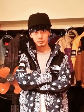 「アイテム（マウンテンパーカー）」を使った、zhackさん（メンズ・173cm・20代）の冬コーディネート