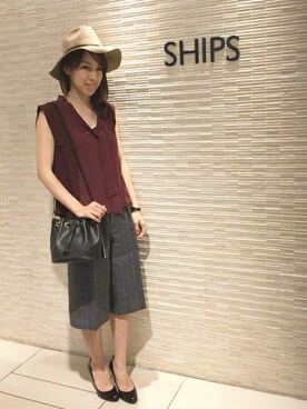 「ボウタイ」｜大塚さん（レディース・164cm）の夏コーディネート