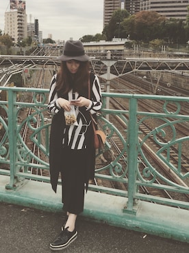 「MAISON MICHEL（メゾンミッシェル）のアイテム」を使った、Tiffany Xuさん（レディース・168cm）の秋コーディネート