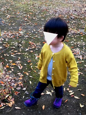 「hiromichi BY HIROMICHI NAKANO（ヒロミチ バイ ヒロミチナカノ）のアイテム（スニーカー）」を使った、sato✤さん（キッズ・90cm）の秋コーディネート