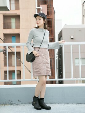 「URBAN RESEARCH（アーバンリサーチ）のUR ワイドリブ袖フレアカットソー（Tシャツ/カットソー）」を使った、airiさん（レディース・160cm）の秋コーディネート