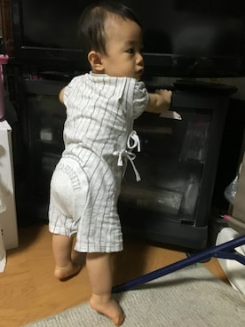 「コムサデモード」｜Ꮢ( ¨̮ )さん（キッズ・70cm）の夏コーディネート
