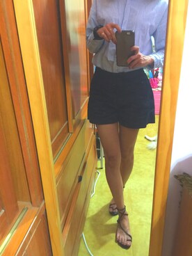 「MEIER.Q（マイヤーキュー）のアイテム（オールインワン・サロペット）」を使った、Ping Huangさん（レディース・158cm）の夏コーディネート