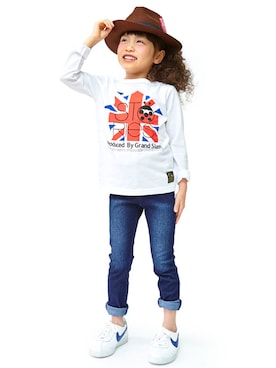 「STORIES（ストーリーズ）のアイテム」を使った、storiesさん（キッズ・110cm）の秋コーディネート