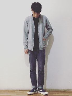 「アイテム（モカシン/デッキシューズ）」を使った、10 POINTS special さん（メンズ・173cm）の秋コーディネート
